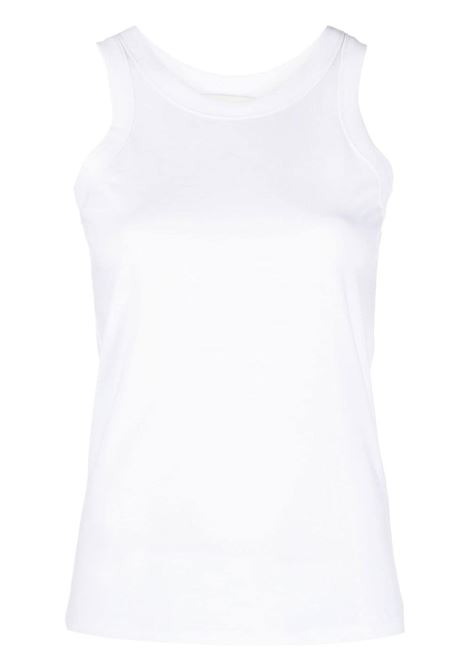 Top smanicato in bianco - donna